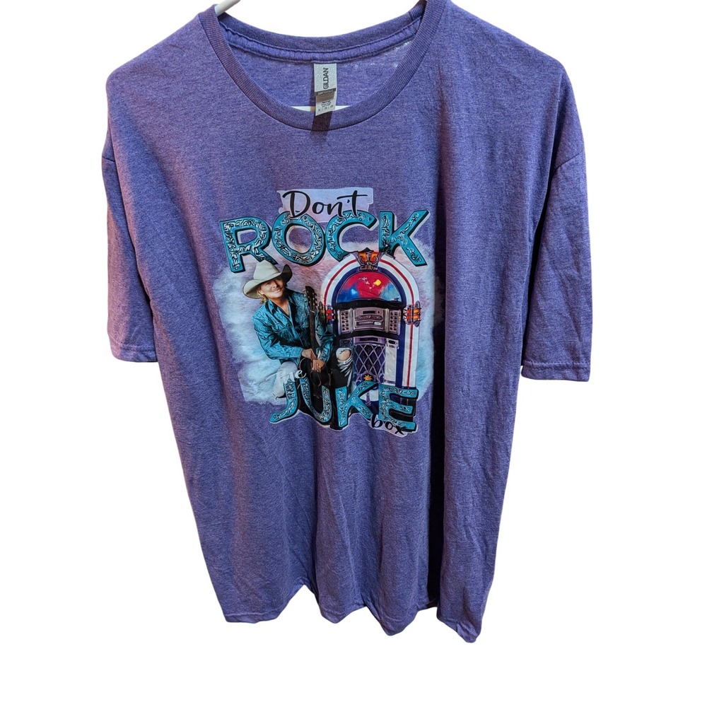 Gildan Softstyle Womens XL Purple Dont Rock the Jukebox Country Graphic Tee
